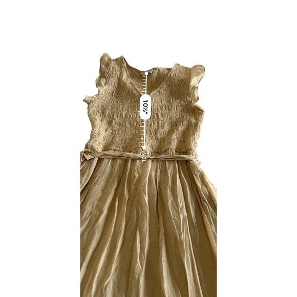 Luxology Sleeveless Smocked Bodice Long Dress S cottage core prairie coquette - Picture 9 of 12